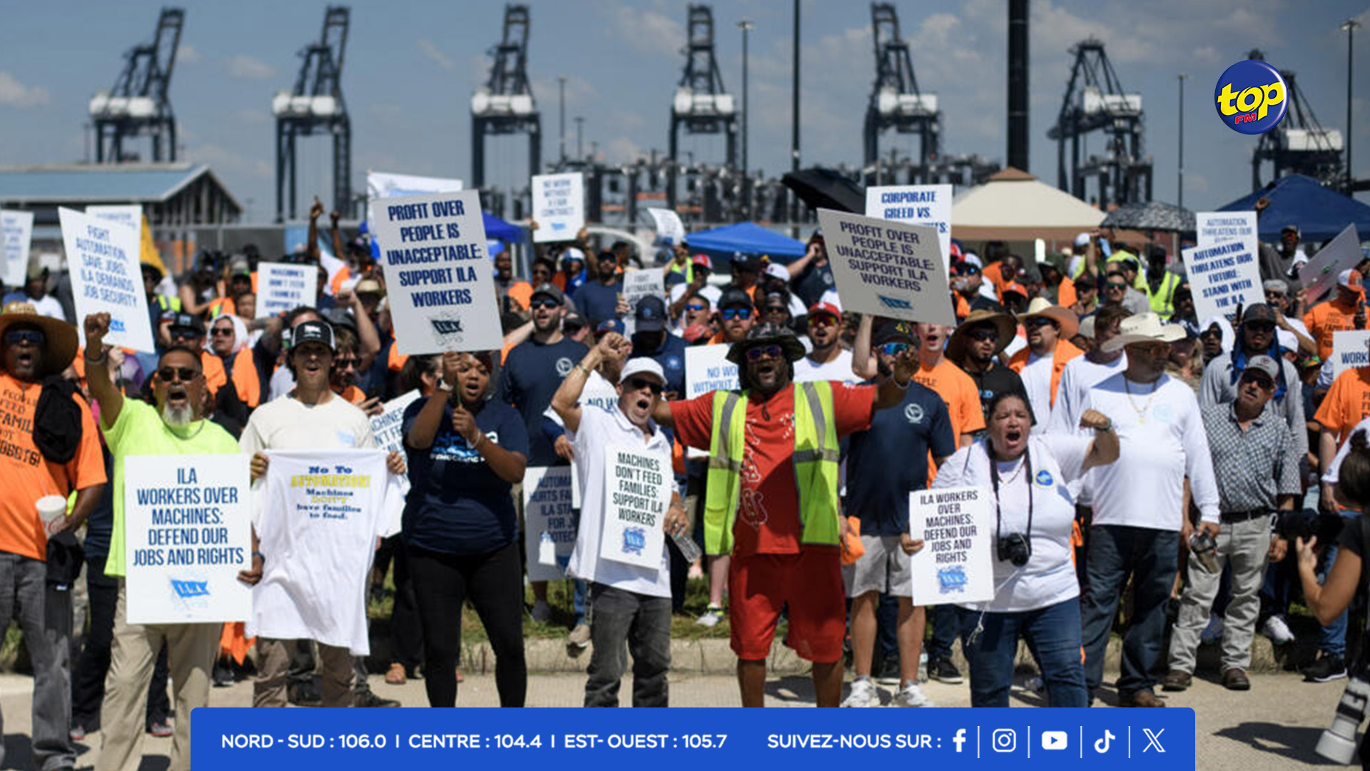 États-Unis : après avoir trouvé un accord de principe avec les employeurs, les dockers reprennent le travail États-Unis : après avoir trouvé un accord de principe avec les employeurs, les dockers reprennent le travail
