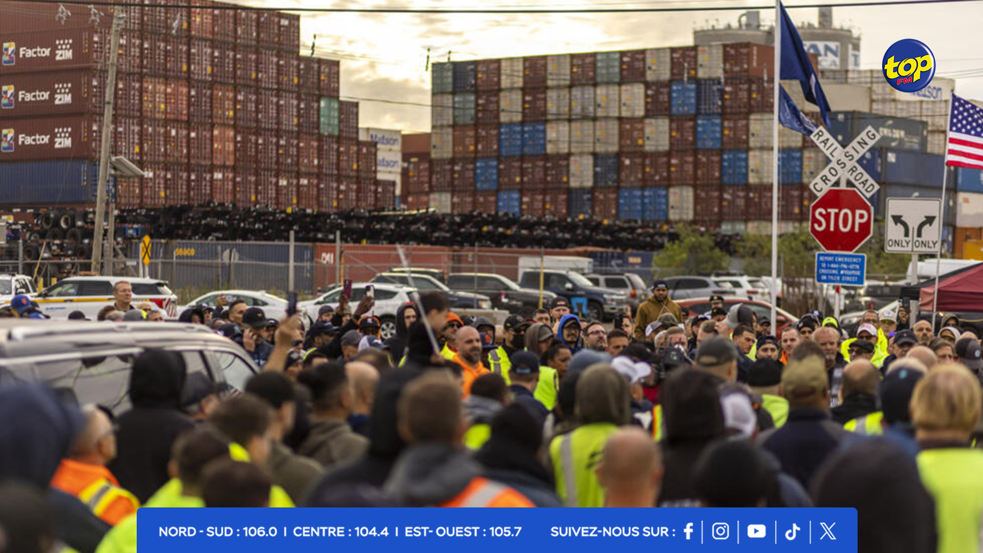 Des dizaines de milliers de dockers sont en grève sur la côte Est des Etats-Unis du port de la Nouvelle-Orléans Des dizaines de milliers de dockers sont en grève sur la côte Est des Etats-Unis du port de la Nouvelle-Orléans