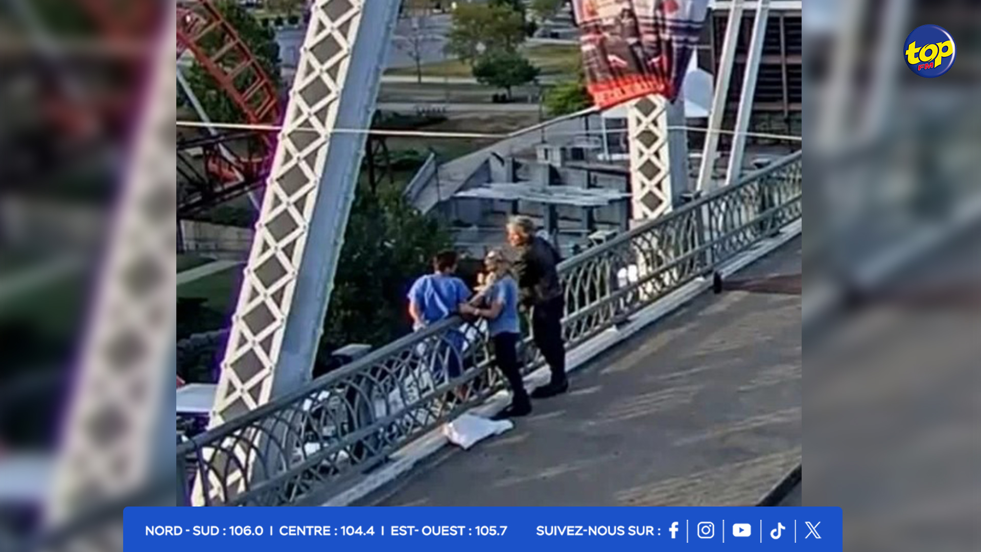 Jon Bon Jovi vient en aide à une femme sur le point de sauter d'un pont à Nashville Jon Bon Jovi vient en aide à une femme sur le point de sauter d'un pont à Nashville