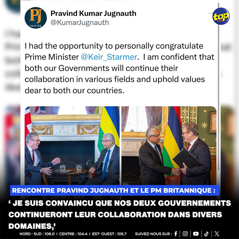 ‘ 𝗝𝗲 𝘀𝘂𝗶𝘀 𝗰𝗼𝗻𝘃𝗮𝗶𝗻𝗰𝘂 𝗾𝘂𝗲 𝗻𝗼𝘀 𝗱𝗲𝘂𝘅 𝗴𝗼𝘂𝘃𝗲𝗿𝗻𝗲𝗺𝗲𝗻𝘁𝘀 𝗰𝗼𝗻𝘁𝗶𝗻𝘂𝗲𝗿𝗼𝗻𝘁 𝗹𝗲𝘂𝗿 𝗰𝗼𝗹𝗹𝗮𝗯𝗼𝗿𝗮𝘁𝗶𝗼𝗻 𝗱𝗮𝗻𝘀 𝗱𝗶𝘃𝗲𝗿𝘀 𝗱𝗼𝗺𝗮𝗶𝗻𝗲𝘀, ‘ 𝗲́𝗰𝗿𝗶𝘁 𝗹𝗲 𝗣𝗠 𝘀𝘂𝗿 𝘀𝗮 𝗽𝗮𝗴𝗲 𝗙𝗮𝗰𝗲𝗯𝗼𝗼𝗸 𝗥𝗲𝗻𝗰𝗼𝗻𝘁𝗿𝗲 𝗣𝗿𝗮𝘃𝗶𝗻𝗱 𝗝𝘂𝗴𝗻𝗮𝘂𝘁𝗵 𝗲𝘁 𝗹𝗲 𝗣𝗠 𝗯𝗿𝗶𝘁𝗮𝗻𝗻𝗶𝗾𝘂𝗲 :