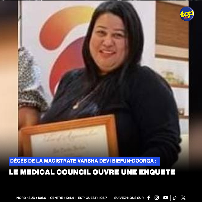 𝗹𝗲 𝗠𝗲𝗱𝗶𝗰𝗮𝗹 𝗖𝗼𝘂𝗻𝗰𝗶𝗹 𝗼𝘂𝘃𝗿𝗲 𝘂𝗻𝗲 𝗲𝗻𝗾𝘂𝗲𝘁𝗲 𝗗𝗲́𝗰𝗲̀𝘀 𝗱𝗲 𝗹𝗮 𝗺𝗮𝗴𝗶𝘀𝘁𝗿𝗮𝘁𝗲 𝗩𝗮𝗿𝘀𝗵𝗮 𝗗𝗲𝘃𝗶 𝗕𝗶𝗲𝗳𝘂𝗻-𝗗𝗼𝗼𝗿𝗴𝗮 :