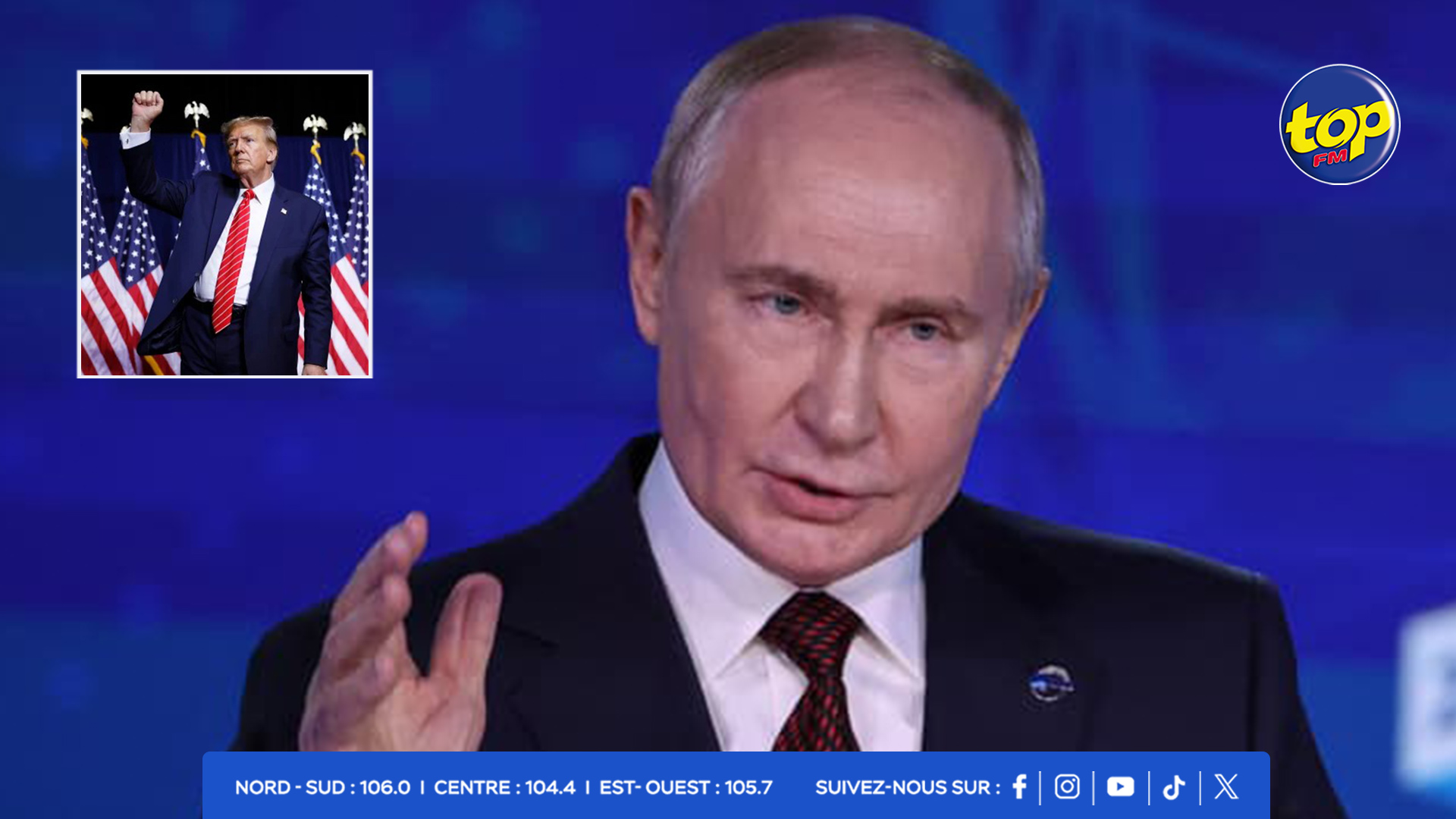 Vladimir Poutine félicite Donald Trump Vladimir Poutine félicite Donald Trump