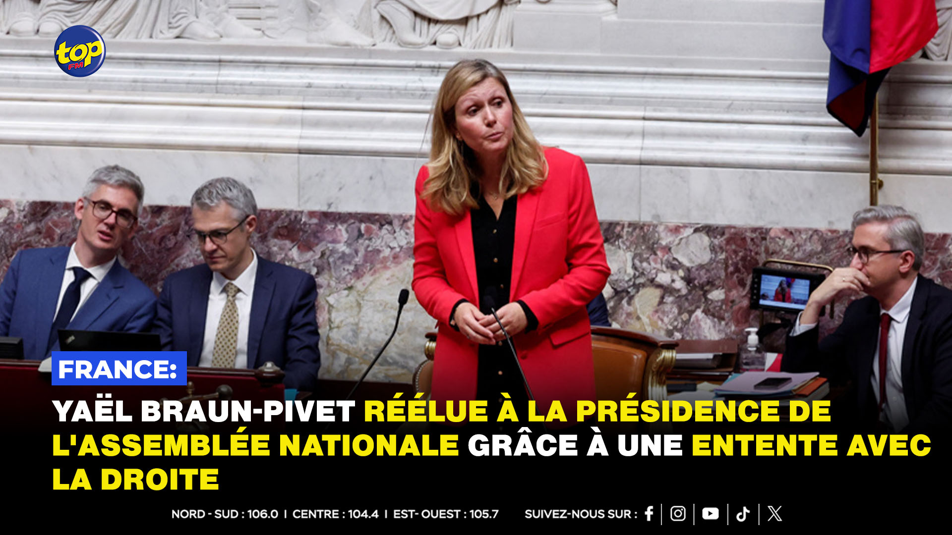 Yaël Braun-Pivet réélue à la présidence de l'Assemblée nationale Yaël Braun-Pivet réélue à la présidence de l'Assemblée nationale